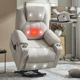 Power Lift Recliner Chair With Massage Lumbar Heat - Omega Lifestyles