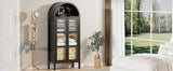 Modern Farmhouse Arched Sensor Light Storage Cabinet - Omega Lifestyles
