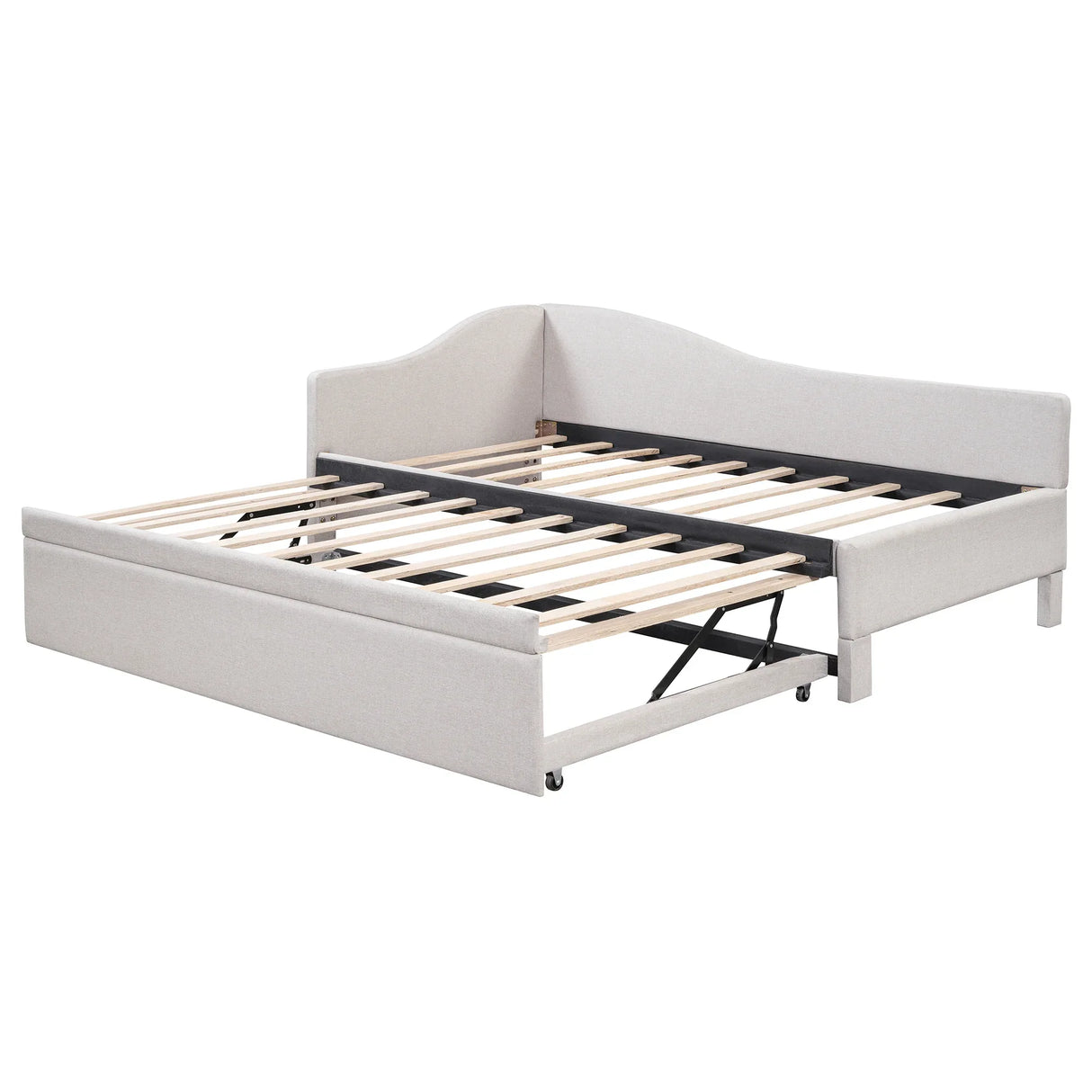Twin Upholstered L-Shaped Daybed With Pop-Up Trundle - Omega Lifestyles