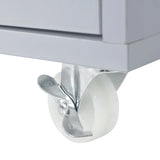 Rolling Kitchen Island With Extended Table Power Outlets LED Lights - Omega Lifestyles