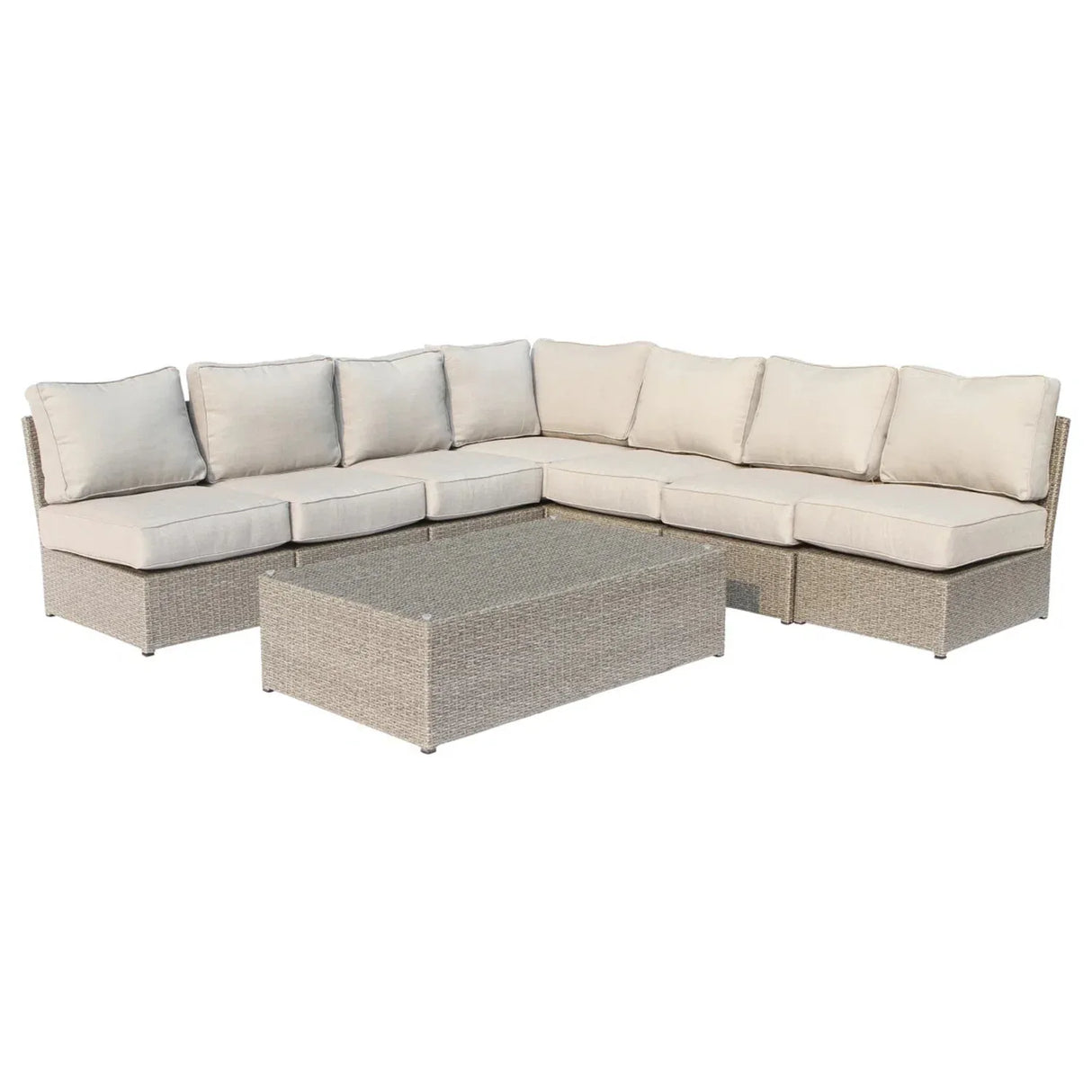 8-Piece All-Weather Wicker Patio Set With Cushions - Omega Lifestyles