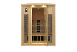 Low EMF Far Infrared Solid Wood Hemlock Sauna For 3 - Omega Lifestyles