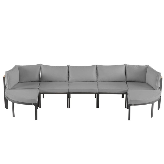 Modern Outdoor Sectional Patio Furniture Set With Cushions - Omega Lifestyles