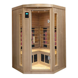 Far Infrared Solid Wood Pentagonal Indoor Sauna Room - Omega Lifestyles