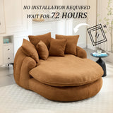 Oversized Chenille Memory Foam Bean Bag Sofa With Pillows - Omega Lifestyles