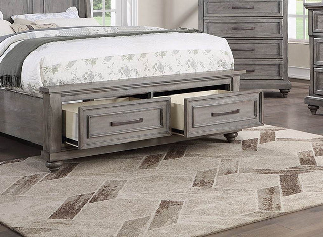 California King Storage Bedframe With Sleigh Headboard - Omega Lifestyles