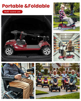 Folding All Terrain Powered Mobility Scooter With Dual Batteries - Omega Lifestyles