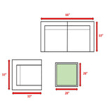 Outdoor Wicker 3-Person Seating Set With Cushions - Omega Lifestyles