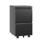 Modern 2 Drawer Metal Locking Mobile File Cabinet