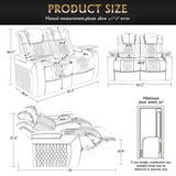 Top-Grain Nappa Leather Power Recliner With RGB Lighting - Omega Lifestyles