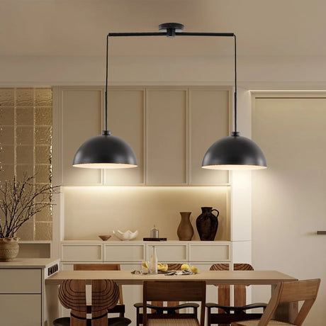 Industrial Modern Black Double Headed Adjustable Pendant Light - Omega Lifestyles
