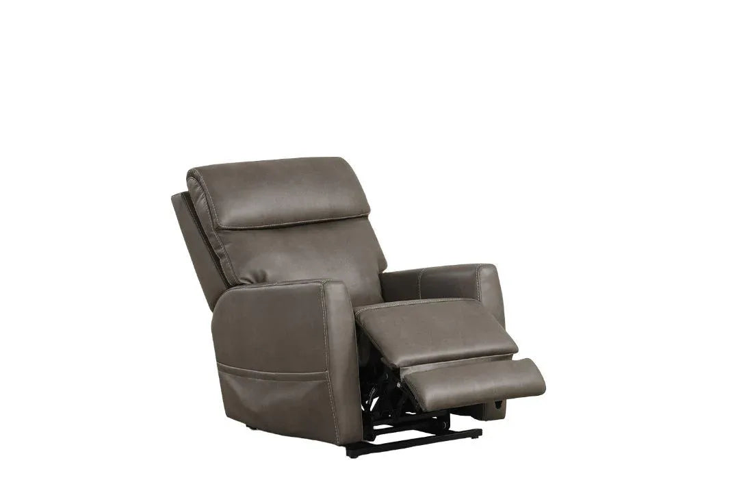 Contemporary Gray Leatherette Single Motor Lift Chair - Omega Lifestyles
