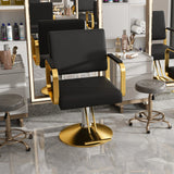 Hydraulic PU Leather Swivel Salon Barber Chair With Pump - Omega Lifestyles