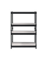 Industrial Black Natural Metal Composite Wood Bookshelf - Omega Lifestyles