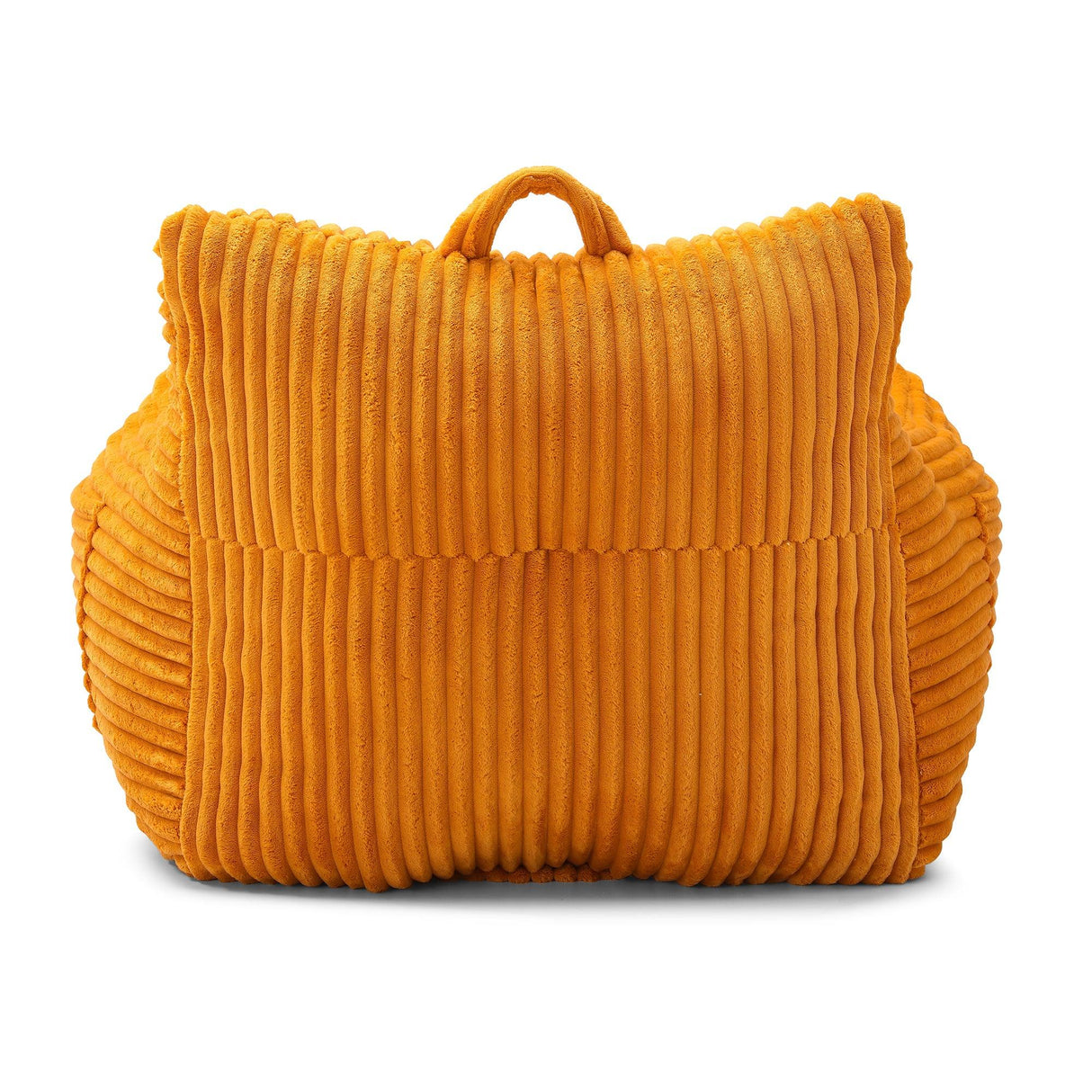 Giant Corduroy Bean Bag Chair With Armrests And Footstool - Omega Lifestyles