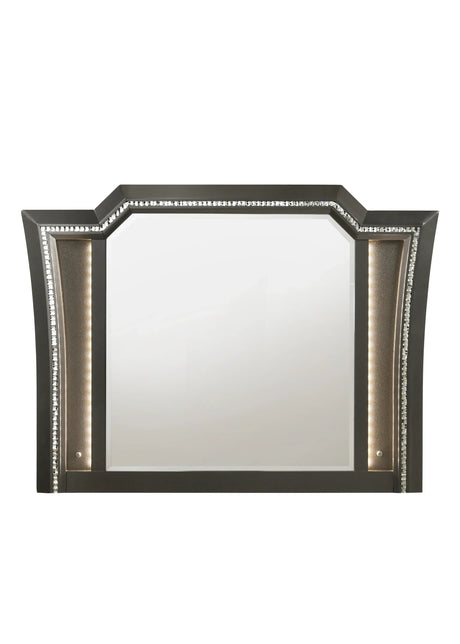 Silver Gray LED Arched Beveled Edge Wall Mirror - Omega Lifestyles