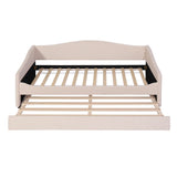 Twin Upholstered Teddy Fleece Daybed With LED Trundle - Omega Lifestyles