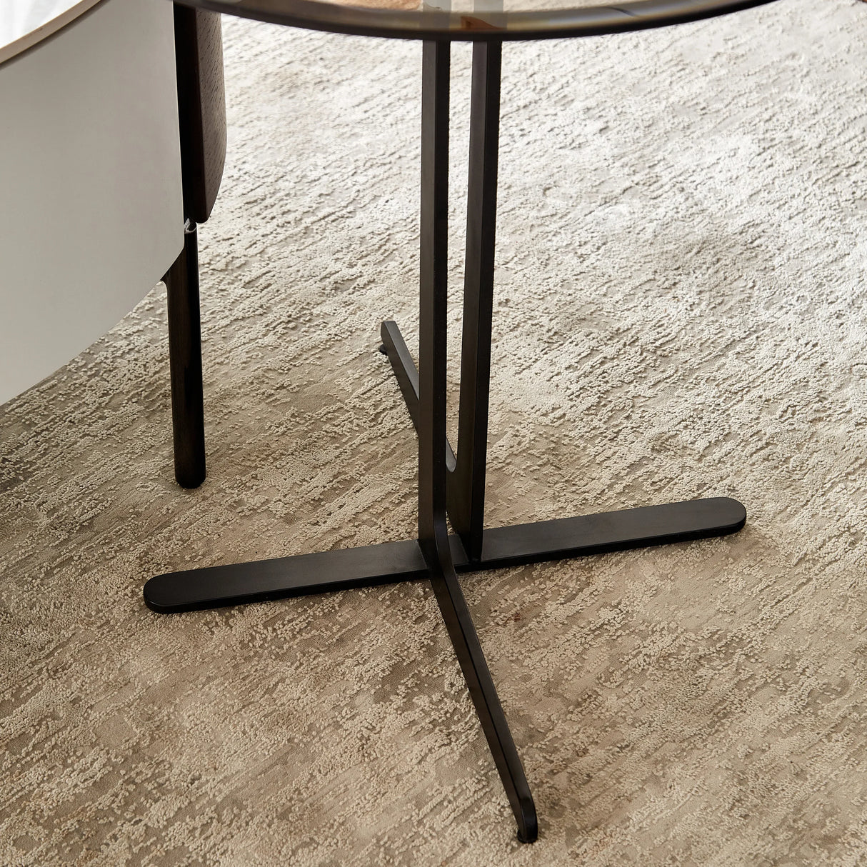 Round Tempered Glass Top Metal Accent End Table - Omega Lifestyles