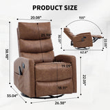 Heat Massage Recliner Chair With Swivel Rocker And Heat - Omega Lifestyles