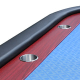 Modern 96-Inch Wood Poker Table With Cup Holders - Omega Lifestyles