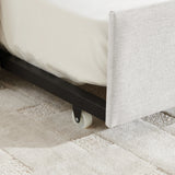 Twin Upholstered Linen Daybed With Functional Trundle - Omega Lifestyles