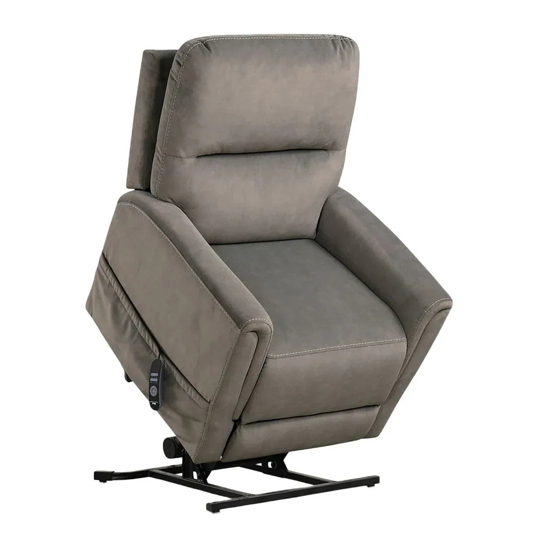Contemporary Gray Fabric Lift Chair With Heating Massage - Omega Lifestyles