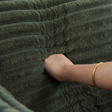 Corduroy Foam Modular Sleeper Chair No Assembly Required - Omega Lifestyles