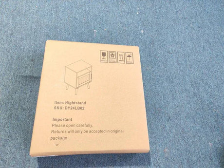 Oak Rattan Bedroom Nightstand With Solid Wood Legs - Omega Lifestyles