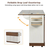 Farmhouse Sliding Barn Door Kitchen Island Cart - Omega Lifestyles