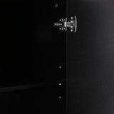 Modern Black Particle Board MDF TV Stand Cabinet - Omega Lifestyles