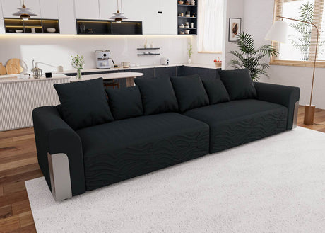 Oversized Modular Sectional Sofa With Chenille Cushions - Omega Lifestyles