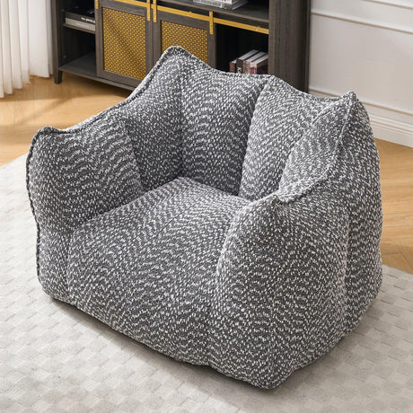 Chenille Bean Bag Chair With Resilient Foam - Omega Lifestyles