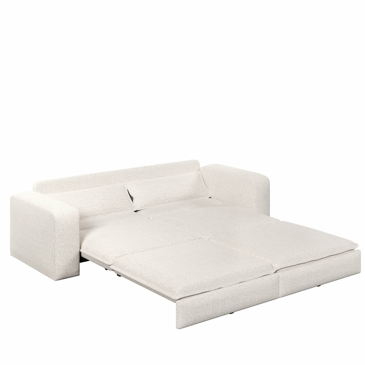 3-in-1 Convertible Pull-Out Sleeper Sofa Bed With Pillows