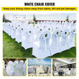 Stretch Spandex Universal White Folding Chair Covers 150PCS Pack - Omega Lifestyles