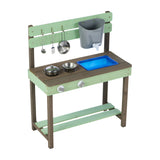 Solid Wood Kids Play Kitchen With Water Play Set - Omega Lifestyles