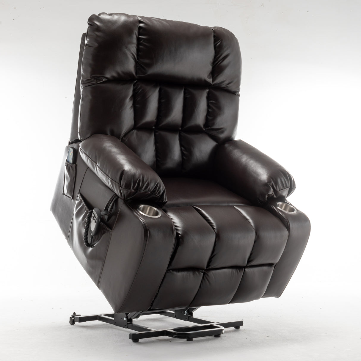 High Density Foam Big And Tall PU Lift Chair With Heat