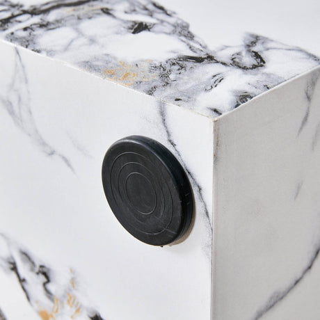 MDF Marble Pattern Modern White Coffee Table - Sleep Galleria