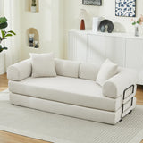 Corduroy Folding Sofa Bed With Foam Spring Mattress - Omega Lifestyles