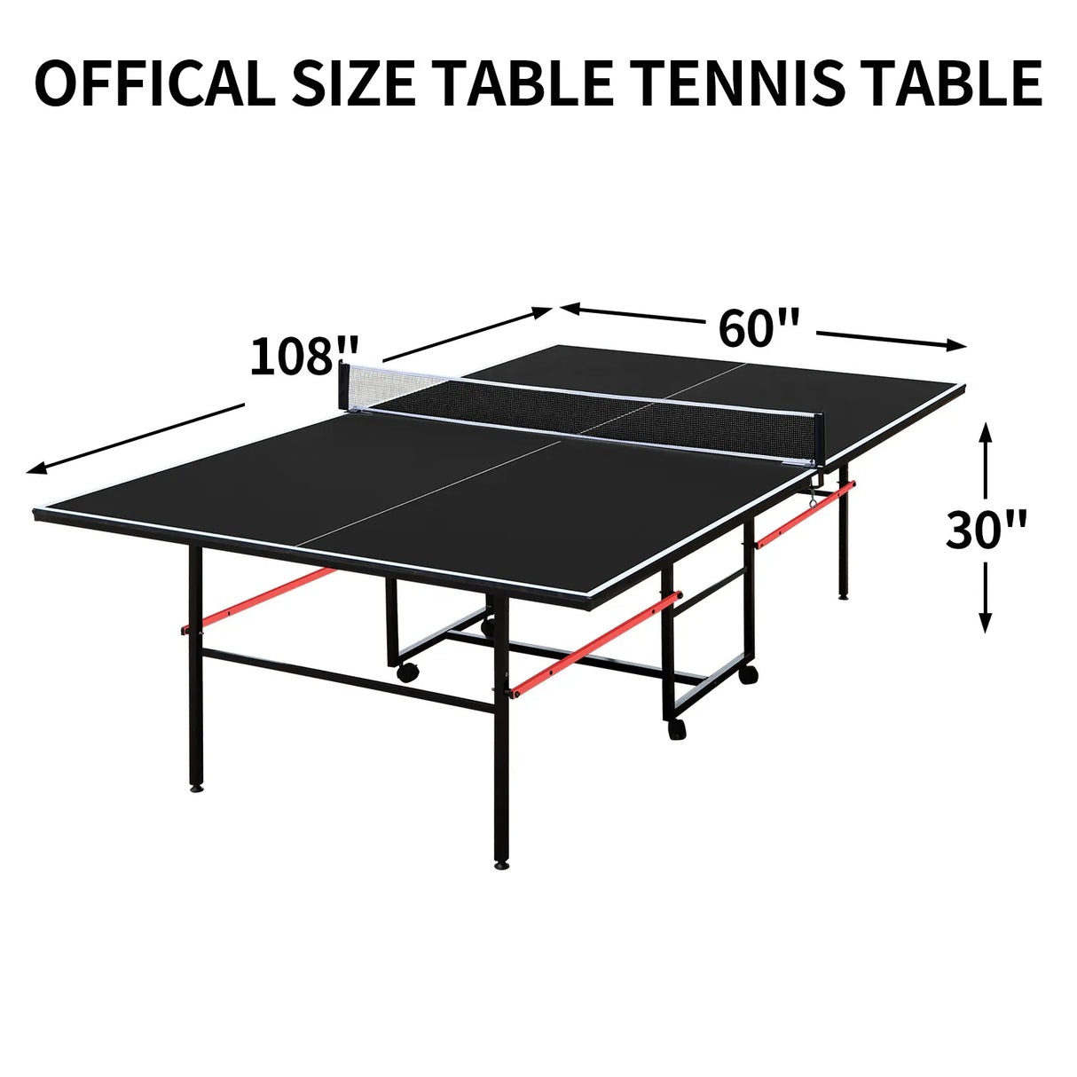 Professional 9ft Foldable Indoor Table Tennis Table Set - Omega Lifestyles