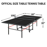 Professional 9ft Foldable Indoor Table Tennis Table Set - Omega Lifestyles