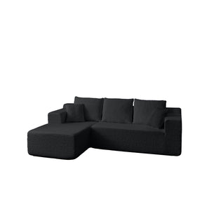 Modern Modular Chenille 3-Seat Sectional Sofa - Omega Lifestyles