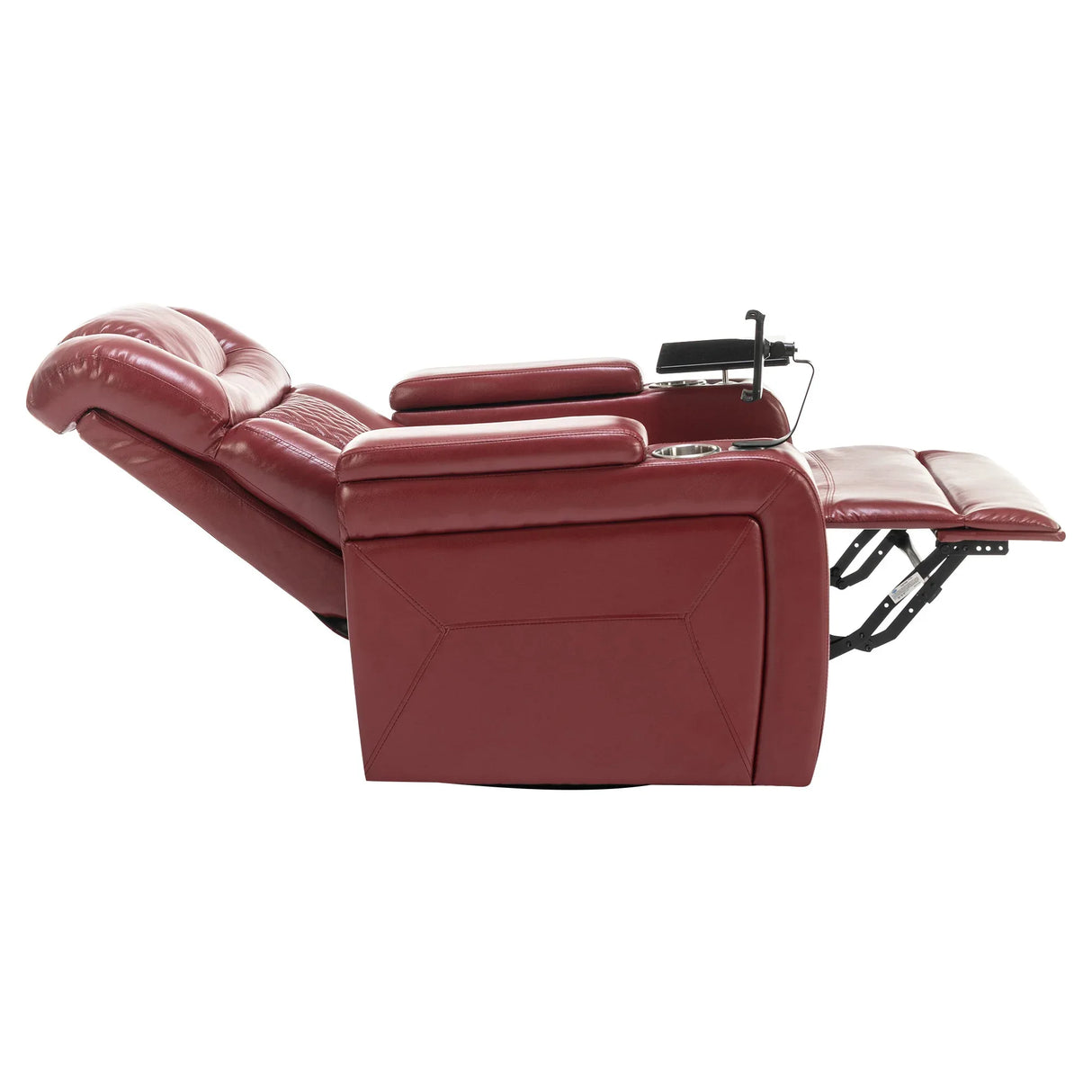 Power Recliner Chair PU Leather With USB Tray Table - Omega Lifestyles