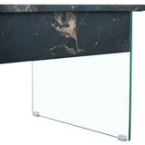 Lift-Top Coffee Table With Storage Black Marble Glass - Omega Lifestyles