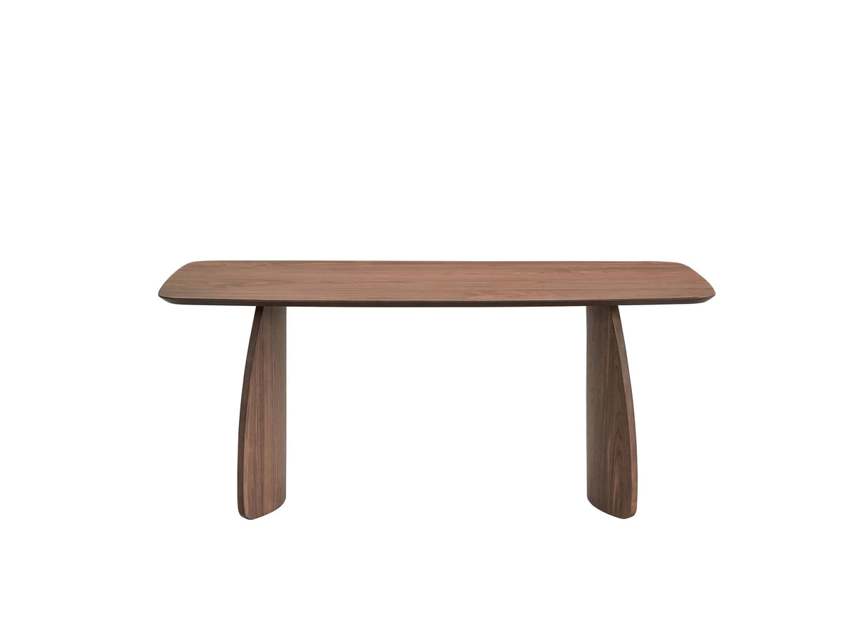 Walnut Finish Rectangular Synthetic Wood Dining Table - Omega Lifestyles