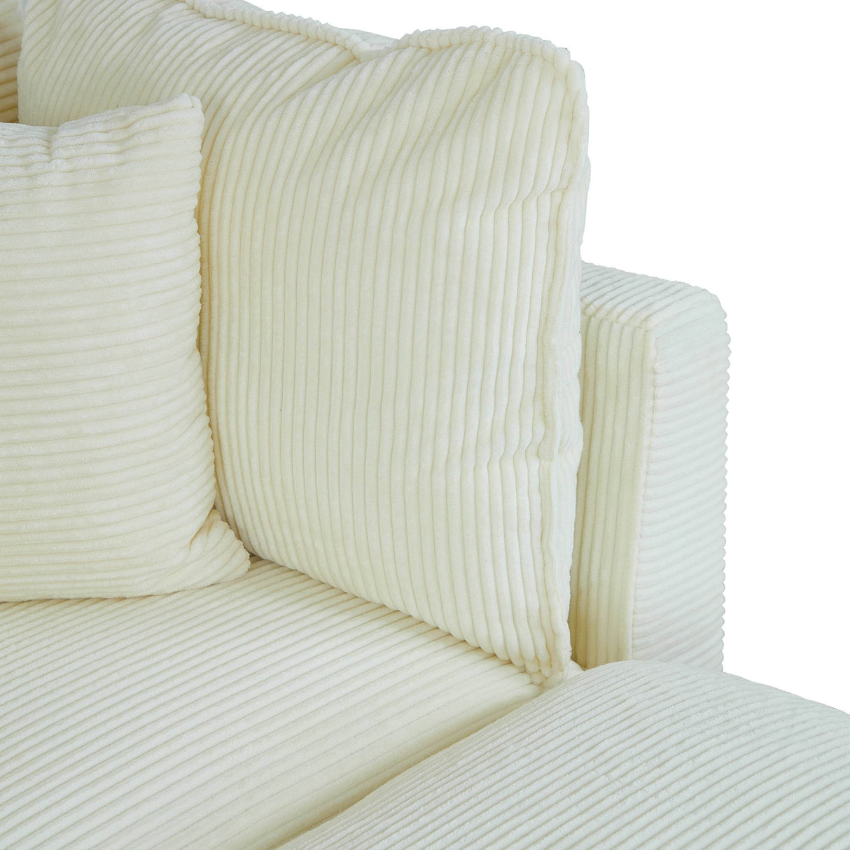 Modular 2-Seater Corduroy Fabric Sectional Sofa - Omega Lifestyles