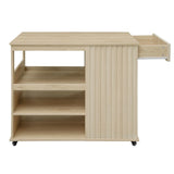 Rolling Kitchen Island Cart With Wine Rack Drawer - Omega Lifestyles