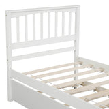 Twin Solid Wood Platform Bed With Trundle - Omega Lifestyles