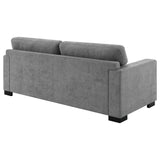 Grey Upholstered Contemporary Track-Arm Sleeper Sofa - Omega Lifestyles