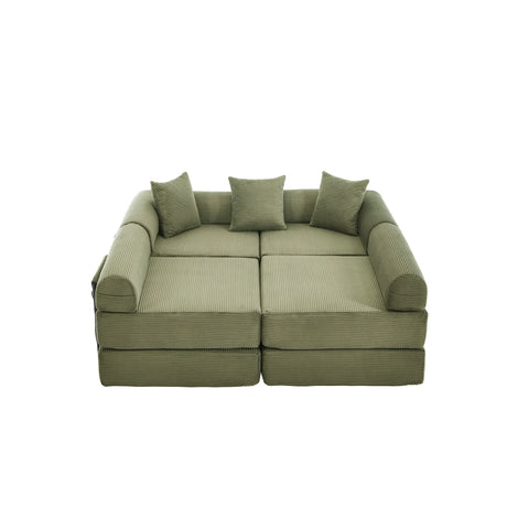 Convertible Folding Corduroy Memory Foam Sofa Bed - Omega Lifestyles