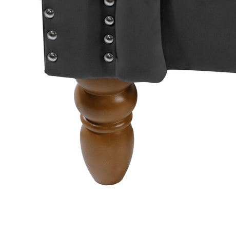 Classic Velvet Storage Chaise Lounge With Pillow - Omega Lifestyles